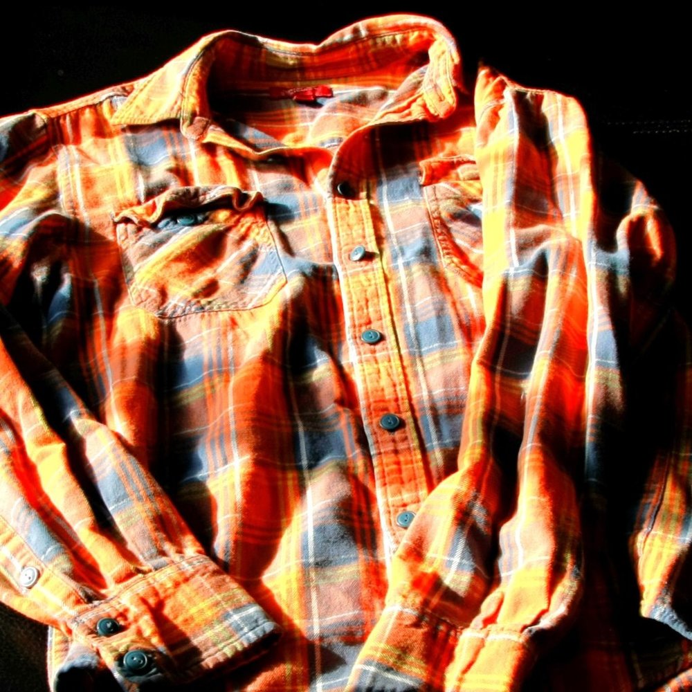 Arizona Jean Co. Orange & Blue Flannel